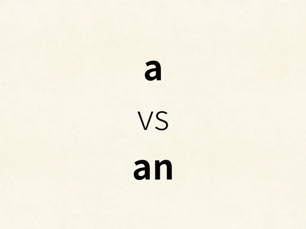 a vs an