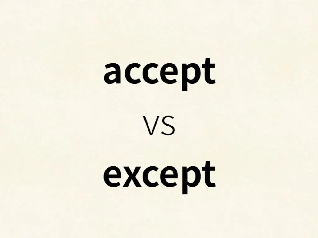 accept vs except