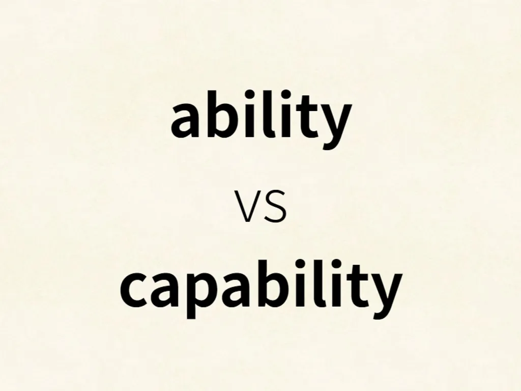 ability vs capability