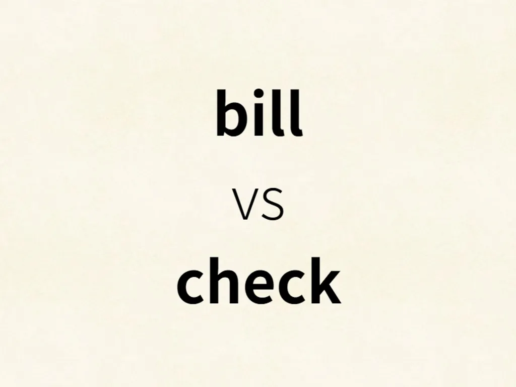 bill vs check