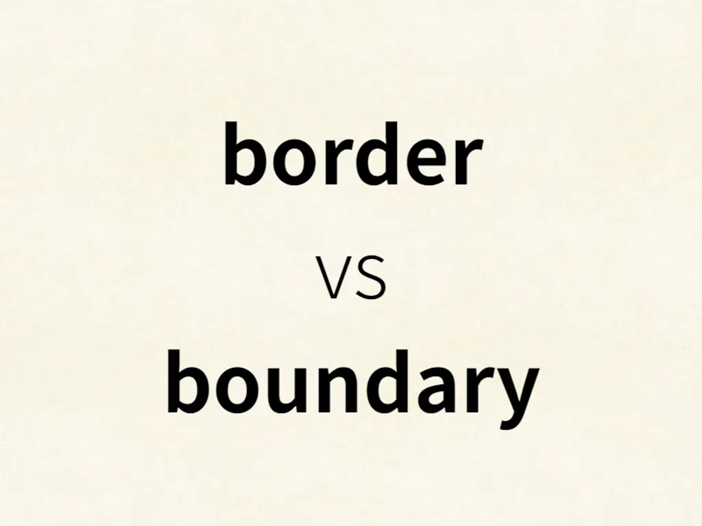 border vs boundary