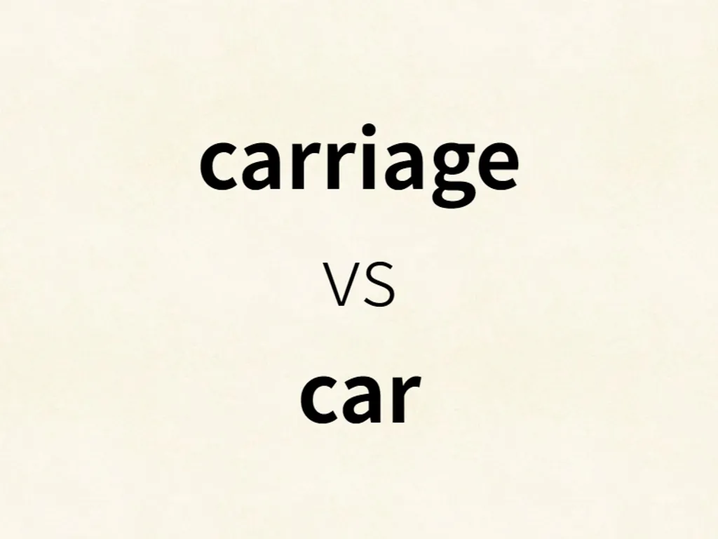 carriage vs car