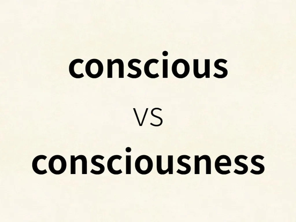 conscious vs consciousness