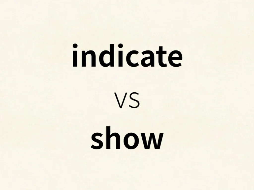 indicate vs show