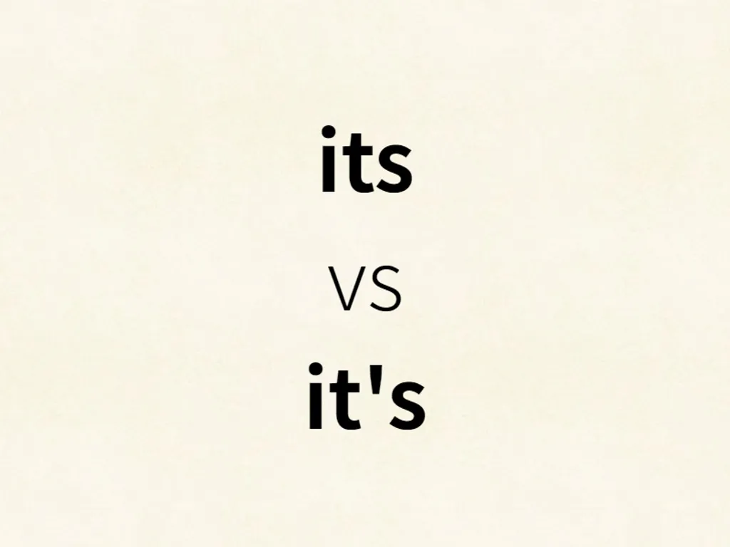 its vs it's