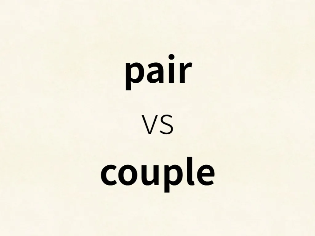 pair vs couple