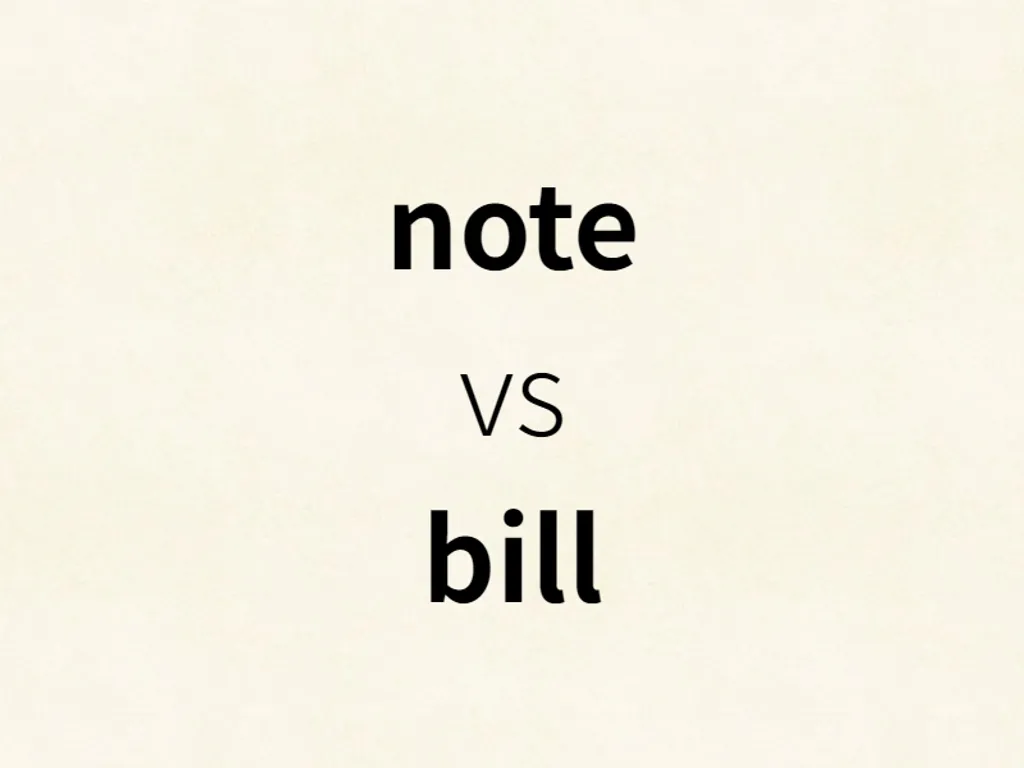 note vs bill