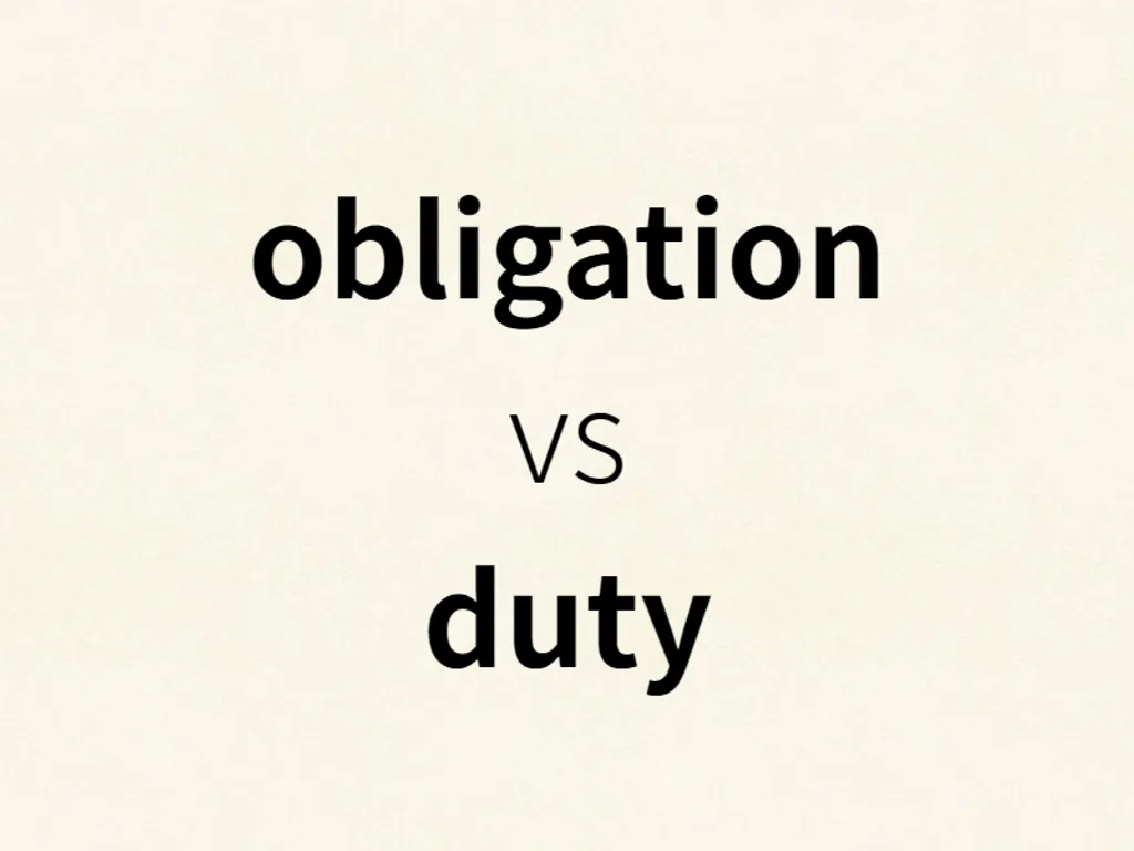 obligation vs duty