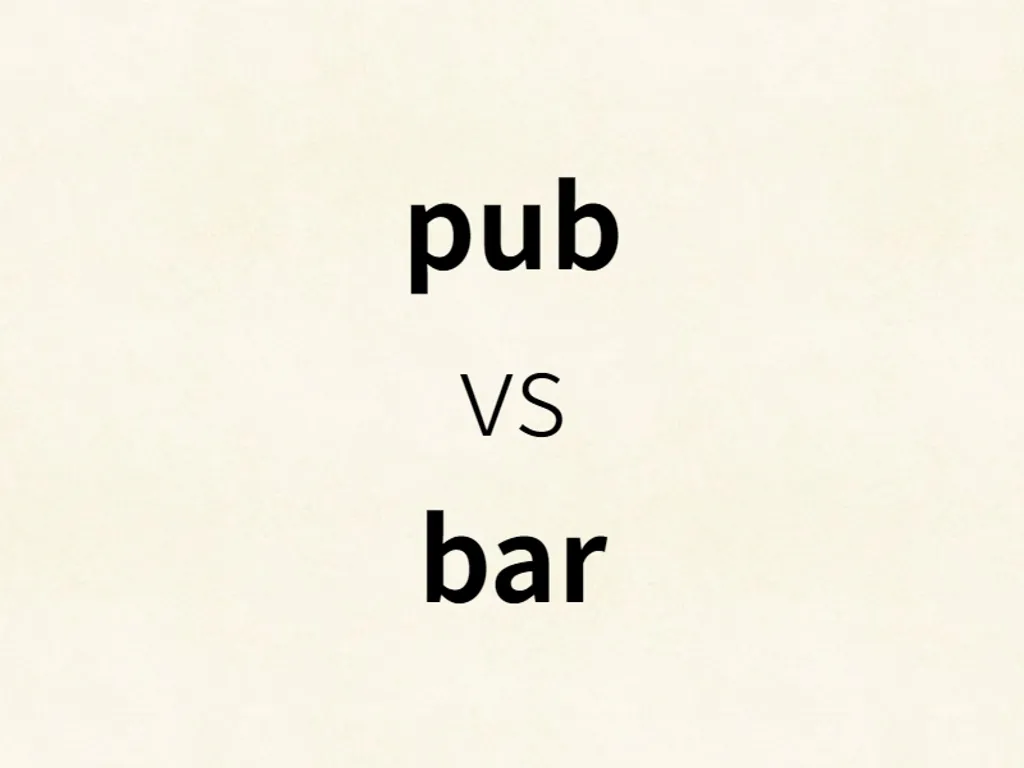 pub vs bar