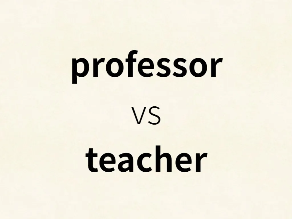 professor vs teacher