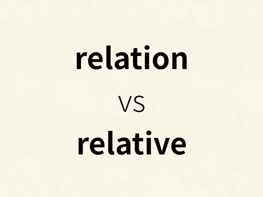 relation vs relative