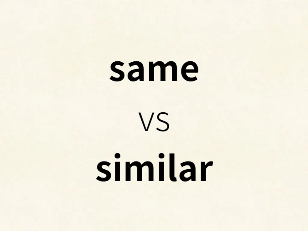 same vs similar