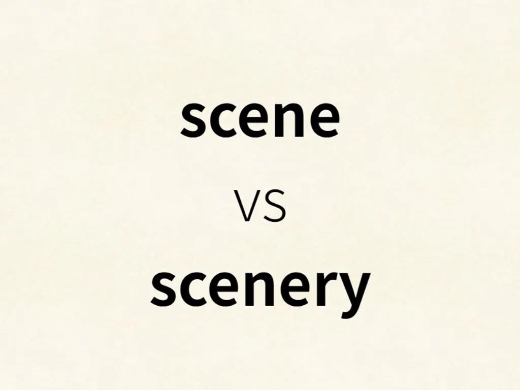 scene vs scenery