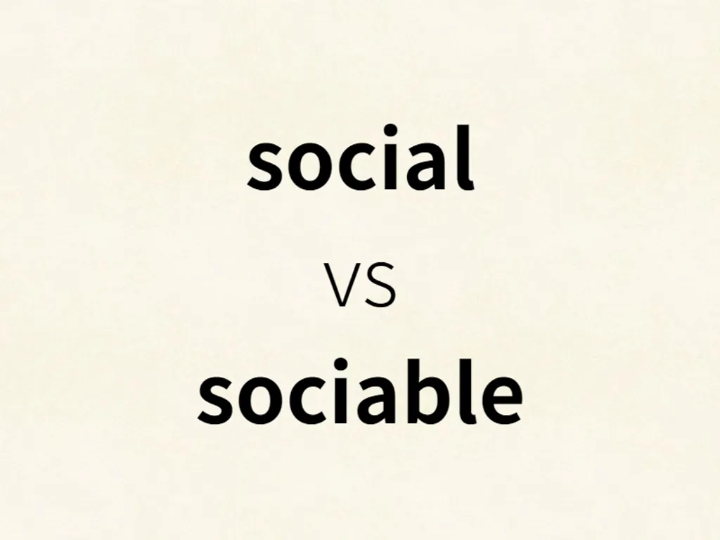 social vs sociable