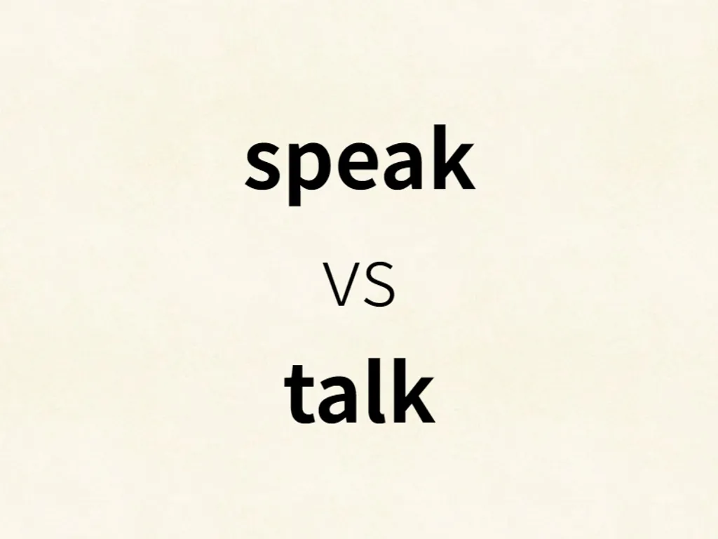 speak vs talk